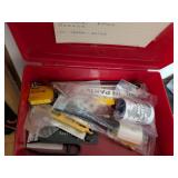 Mixed Hardware and Tool Lot with School Box
