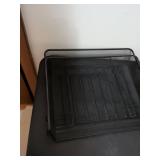 Black Metal Mesh Desktop File Organizer