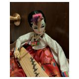 Korean Traditional Gayageum Musician Doll