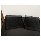 Black Metal Mesh Desktop File Organizer