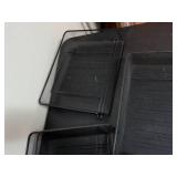 Black Metal Mesh Desktop File Organizer