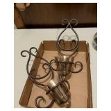 Decorative Oil Lamp and Wall Sconce Set