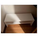 White Wooden shoe rack.