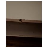 White Wooden shoe rack.