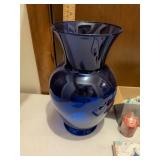 Cobalt Blue Glass Vase with Candle Collection