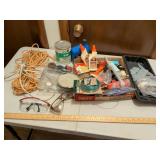 Craft Supply Lot with Safety Glasses