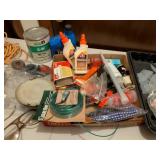Craft Supply Lot with Safety Glasses