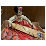 Korean Traditional Gayageum Musician Doll