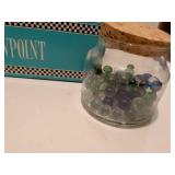 Decorative Glass Marble Set with Viewpoint Box