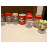 Empty Glass Storage Jars Collection