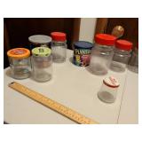 Empty Glass Storage Jars Collection