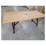 4 ct. Modern Charcoal Wood Dining Table FRD600 - 4 count Factory Sealed