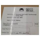 5 ct. Modern Aluminum Slat Dining Table 38.5" -  5 Factory Sealed