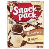 Snack Pack Chocolate and Vanilla Pudding Cups Family Pack, 12 Count, 39 OZ