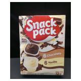 Snack Pack Chocolate and Vanilla Pudding Cups Family Pack, 12 Count, 39 OZ