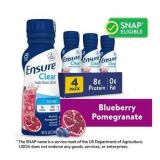 Ensure Clear Nutrition Drink  Fat-Free  Blueberry Pomegranate  10 fl oz  4 Pack