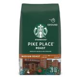 Starbucks Pike Place Roast  Ground Coffee  Medium Roast Hot or Iced Coffee  28 oz