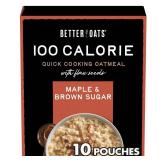 INSTANT OATMEAL WITH FLAX SEEDS, MAPLE & BROWN SUGAR 10 pouches
