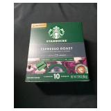 Starbucks by Nespresso Vertuo, Espresso Roast, Dark Roast Nespresso Pods, 10 Count