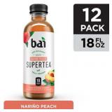 Bai Iced Tea  Narino PEach  Antioxidant Infused Supertea  18 Fluid Ounce Bottle  12 count