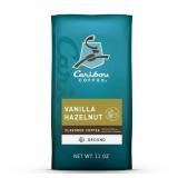 Caribou Coffee Vanilla Hazelnut Flavored Premium Medium Roast Ground Coffee  Arabica  11 oz
