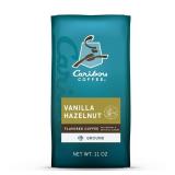 Caribou Coffee Vanilla Hazelnut Flavored Premium Medium Roast Ground Coffee  Arabica  11 oz