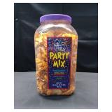 UTZ PARTY MIX CRUNCHY CURLS, TORTILLA CHIPS, BBQ CORN CHIPS, PRETZEL WHEELS, NACHOS 26 OZ