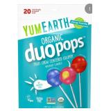 YumEarth Organic Duo Pops - Fruit Chew Centered Lollipops 20 Count