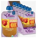 Plum Organics Stage 2 Baby Food Peach Banana Apricot 4oz Pouch Pack of 6