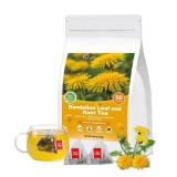 Premium Dandelion Leaf & Root Tea, Natural Dandelion Roasted Herbal Detox Teabag for Liver & Kidney Health, Support Digestion & Boost Immune System, Caffeine Free, No Additives (1 Pack/50 Bags)