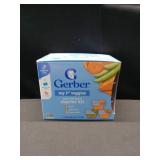 Gerber Non-GMO Baby Food Stage 1 My 1st Veggies Starter Kit Puree Tubs 2oz/6pk