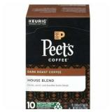 Peet s Coffee House Blend K Cup Coffee Dark Roast  10 Pods