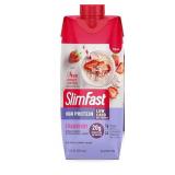SlimFast Protein Shake, Strawberry- 20g Protein, Meal Replacement Shake Ready to Drink, High Protein with Low Carb and Low Sugar, 24 Vitamins and Minerals 4 pack