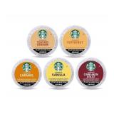 Starbucks K-Cup Coffee Pods, Flavored Coffee, Variety Pack for Keurig Brewers, Naturally Flavored  Arabica 1 box (40 pods total)