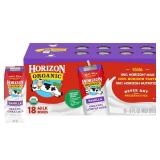 Horizon Organic Shelf Stable 1% Lowfat Vanilla Milk Boxes, 8 fl oz, 18 Count - 8g Protein per Serving, USDA Organic UHT, Ready to Drink for Lunchbox, Travel, or On-the-Go, No Refrigeration Needed