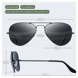 Sunglasses for Men Women Aviator Polarized Metal Mirror UV 400 Lens Protection - Retail: $10