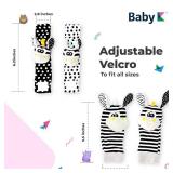 BABY K Foot Finder Socks & Wrist Rattles (Set J) - Newborn Toys for Baby Boy or Girl - Brain Development Infant Toys - Hand and Foot Rattles Suitable for 0-3, 3-6, 6-12 Months Babies - Retail: $13