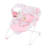 Baby Bouncer, Infants Bouncy Seat with Music and Vibrations, Baby Rocker with Hanging Rattles Bear & Honey Pot for Newborns Indoor Outdoor Use 0-6 Months Up to 20 lbs - Retail: $36