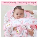 Baby Bouncer, Infants Bouncy Seat with Music and Vibrations, Baby Rocker with Hanging Rattles Bear & Honey Pot for Newborns Indoor Outdoor Use 0-6 Months Up to 20 lbs - Retail: $36