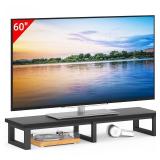 45 Large TV Riser for 32-60 inch TV, TV Riser Stand Shelf with Steel Legs, Tabletop TV Stand Riser for Home Office, Black - Retail: $70"