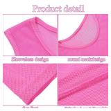 12 Pcs Soccer Pinnies Pennies Jersey Scrimmage Vest Sports Practice Jersey Mesh Basketball Vest for Youth Adult Kids(Small, Pink) - Retail: $23
