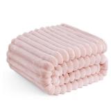 Bedsure GentleSoft Crystal Pink Throw Blanket for Couch - Cozy Soft Blankets for Women, Cute Small Throws for Girls, 50x70 Inches - Retail: $23
