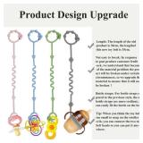 Toy Straps for Baby, RTMOK Silicone Set Pacifier Clip, Applies to Car Seat Toy, Teether Toy, High Chair, Stroller Accessories, Baby Toy Clips, Cribs, Rocking Chair - Retail: $8