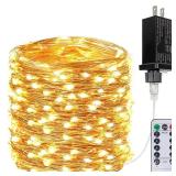 66Ft 200LED Fairy Lights Plug in with Remote, Waterproof String Lights Outdoor & Indoor 8 Modes with Timer, LED Twinkle Lights for Girl