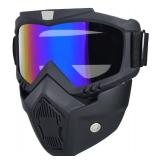 Paintball Mask Anti Fog, Full Face Tactical Mask Goggles Detachable for Motorcycle Cycling Skiing Halloween CS Game Cosplay