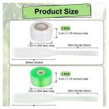 Grafting Tape 3P, Stretchable Self Adhesive Tree Grafting Tape, Tree Repair Tape for Fruit Trees, Plants, Broken Stem, Floral (Green and White) - Retail: $6
