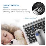 Wireless Keyboard and Mouse Ultra Slim Combo, TopMate 2.4G Silent Compact USB 2400DPI Mouse and Scissor Switch Keyboard Set with Cover, Batteries Included, for PC/Laptop/Windows/Mac - Gray Black - Ret