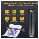 Tattoo Stencil Printer, 2500mA Wireless Bluetooth Thermal Tattoo Machine, 3D Preview, Drawing Design, Tattoo Kit for Tattoo Artists & Beginners, Phone/Pc - Retail: $50