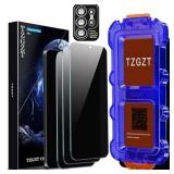 3 Pack for Samsung Galaxy S26 Ultra Privacy Screen Protector Tempered Glass, Automatic 0 Bubble Installation, Aluminum Metal Camera Lens Protector Accessories, Case Friendly - Retail: $27