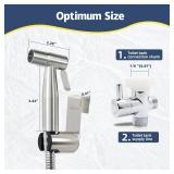 Handheld Bidet Sprayer for Toilet - Bidets for Existing Toilets Adjustable Water Pressure with Bidet Hose for Feminine Wash, Stainless Steel Muslim Shower Jet Spray for Toilet - Retail: $16